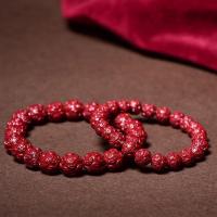 Fashion Bracelet Cinnabar, cinabre, normes différentes pour le choix & pour le couple, rouge, Longueur:Environ 18 cm, Vendu par PC