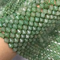 Perline avventurina, avventurina verde, lucido, DIY & sfaccettati, verde, 8x8mm, Venduto per Appross. 38 cm filo