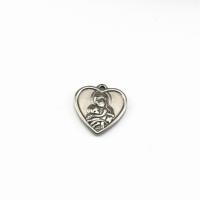 Stainless Steel Heart Pendants 304 Stainless Steel polished DIY original color Sold By Bag