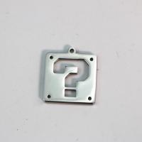 Stainless Steel Pendants, 304 Stainless Steel,  Square, polished, DIY, original color, 25.60x22.80mm, 10PCs/Bag, Sold By Bag