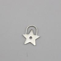Stainless Steel Pendants 304 Stainless Steel Star polished DIY original color Sold By Bag