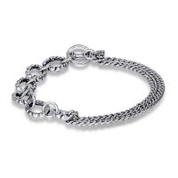 Brass Bracelet & Bangle silver color plated vintage & Unisex silver color nickel lead & cadmium free Length 6.7 Inch Sold By PC