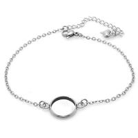 304 Stainless Steel Bracelet Setting DIY & for woman original color Length Approx 6.5-7.09 Inch Sold By PC