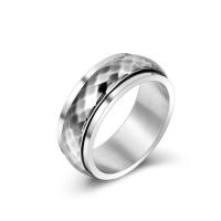 Titanium Steel Finger Ring, Donut, polished, can be twisted & fashion jewelry & different size for choice, original color, 7.80mm, US Ring Size:9-13, Sold By PC