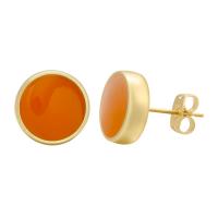 Brass Stud Earring, gold color plated, different size for choice & for woman & enamel, more colors for choice, Sold By Pair