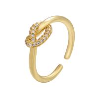 metal Anillo de dedo Cuff, chapado, Ajustable & para mujer & con diamantes de imitación, más colores para la opción, 21.50mm, Vendido por UD