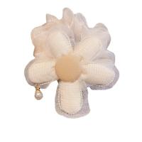 Ponytail Holder Cloth with Chiffon Flower Korean style & for woman 100mm Sold By PC
