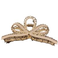 Hair Claw Clips, Tibetan Style, with Plastic Pearl, gold color plated, Korean style & different styles for choice & for woman & with rhinestone, 110x50mm, Sold By PC