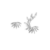 asymmetrische oorbellen, Zinc Alloy, met Kristal, Angel Wing, silver plated, mode sieraden & voor vrouw, 19x28mm, 42x58mm, Verkocht door pair