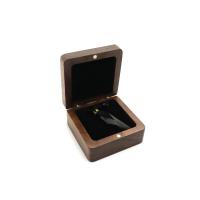 Walnut wood Necklace Box, with Velveteen, Square, brown, nickel, lead & cadmium free, 68x68mm, Sold By PC