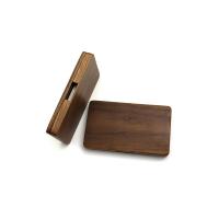 Storage Box Walnut wood Rectangle portable & dustproof brown nickel lead & cadmium free Sold By PC