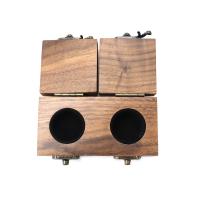 Walnut wood Couple Ring Box with Velveteen Rectangle portable & dustproof nickel lead & cadmium free Sold By PC