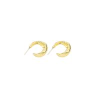 Zinc Alloy Stud Earring Letter C gold color plated fashion jewelry & for woman nickel lead & cadmium free Sold By Pair