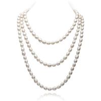 Collar de Perlas Natural de Freshwater, Perlas cultivadas de agua dulce, longitud diferente para la opción & para mujer, beige, Vendido por UD