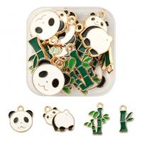 Zinc Alloy Enamel Pendants with Plastic Box gold color plated DIY nickel lead & cadmium free Sold By Box