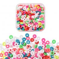 Polymer Ton Perlen , mit Kunststoff Kasten, DIY & glänzend, gemischte Farben, 54x53x20mm, verkauft von Box