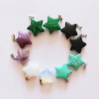 Gemstone Pendants Jewelry Zinc Alloy with Gemstone Star fashion jewelry & for woman 20mm Sold By PC