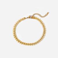 Stainless Steel Anklet with 4.2cm extender chain Vacuum Ion Plating fashion jewelry & for woman golden 6mm Length 20 cm Sold By PC
