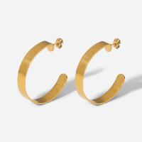 Edelstahl Ohrringe, Modeschmuck & für Frau, goldfarben, 40x33mm, verkauft von Paar