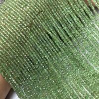 Apatites Beads Square polished DIY & faceted green 2.50mm Sold Per Approx 38 cm Strand