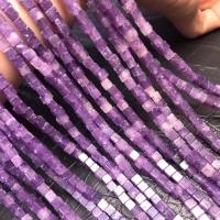 Lilac Beads Bead, Square, poleret, du kan DIY, lilla, 4x4mm, Solgt Per Ca. 38 cm Strand