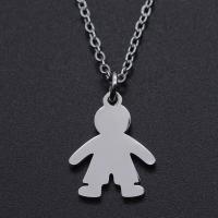 Titanium Steel Necklace Boy Vacuum Ion Plating for woman Length Approx 40 cm Approx Sold By Bag