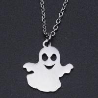 Titanium Steel Necklace Ghost Vacuum Ion Plating for woman Length Approx 40 cm Approx Sold By Bag