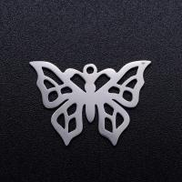 Titanium Steel Pendants Butterfly Vacuum Ion Plating & for woman & hollow Approx Sold By Bag