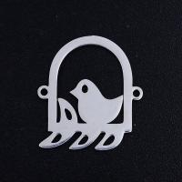 Titanstahl Schmuckverbinder, Vogel, DIY & 1/1-Schleife, keine, 21x23mm, ca. 10PCs/Tasche, verkauft von Tasche