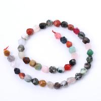 Gemstone Beads, Round, polished, Star Cut Faceted & DIY & different size for choice, mixed colors, Sold Per Approx 14.96 Inch Strand