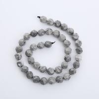 Map Stone Beads, Round, polished, Star Cut Faceted & DIY & different size for choice, Sold Per Approx 14.96 Inch Strand