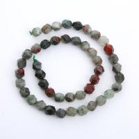 African Bloodstone Beads, Round, polished, Star Cut Faceted & DIY & different size for choice, mixed colors, Sold Per Approx 14.96 Inch Strand