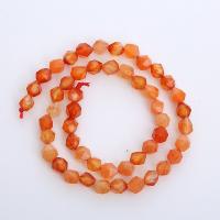 Red Agate Beads Round polished Star Cut Faceted & DIY Sold Per Approx 14.96 Inch Strand