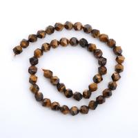 Tiger Eye Beads, Round, polished, Star Cut Faceted & DIY & different size for choice, mixed colors, Sold Per Approx 14.96 Inch Strand