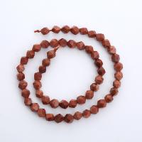 Goldstone Beads Round polished Star Cut Faceted & DIY red Sold Per Approx 14.96 Inch Strand
