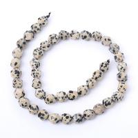 Dalmatinische Perlen, Dalmatiner, rund, poliert, Star Cut Faceted & DIY & verschiedene Größen vorhanden, gemischte Farben, verkauft per ca. 14.96 ZollInch Strang