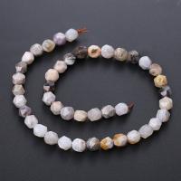 Bamboo Agate Beads, Round, polished, Star Cut Faceted & DIY & different size for choice, mixed colors, Sold Per Approx 14.96 Inch Strand