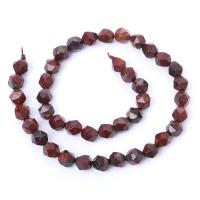 Jasper brecciated Beads, Runde, poleret, Star Cut Faceted & du kan DIY, rød, 8mm, Solgt Per Ca. 14.96 inch Strand
