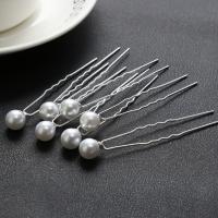 Hair Stick, Iron, with Rhinestone & Plastic Pearl, different styles for choice, nickel, lead & cadmium free, Length:Approx 65-70 mm, 20PCs/Bag, Sold By Bag