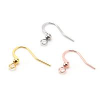 304 Stainless Steel Earring Hook, Galvanic plating, fashion jewelry & DIY, more colors for choice, 0.7*15*18mm, Sold By PC