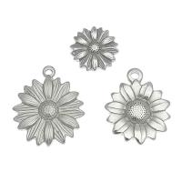 Stainless Steel Flower Pendant, 304 Stainless Steel, DIY & machine polishing & different size for choice, original color, 30PCs/Bag, Sold By Bag