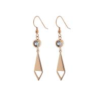 Stainless Steel Drop Earring 304 Stainless Steel for woman & with rhinestone Sold By Pair