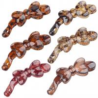 Hair Barrettes, Resin, Bowknot, fashion jewelry & for woman, more colors for choice, 97x31mm, Sold By PC