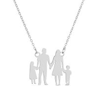 Titanium halskettingen, Titanium Staal, mode sieraden & Mother Day Jewelry, meer kleuren voor de keuze, 30x26mm, Lengte 50 cm, Verkocht door PC