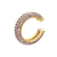 Cubic Zirconia Micro Pave Brass Earring plated micro pave cubic zirconia & for woman Sold By PC
