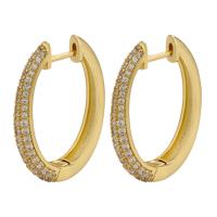 Cubic Zirconia Micro Pave Brass Earring, plated, micro pave cubic zirconia & for woman, more colors for choice, 20x28mm, Sold By Pair