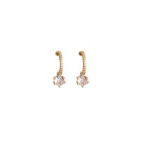 Zinc Alloy Stud Earring Geometrical Pattern gold color plated for woman & with rhinestone nickel lead & cadmium free Sold By Pair