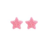 Zinc Alloy Stud Earring Resin Star cute & for woman Sold By Pair