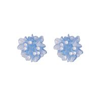 Zinc Alloy Stud Earring Resin with Plastic Pearl Flower fashion jewelry & for woman Sold By Pair