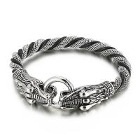 Titanium Steel Bracelet with cowhide cord & for man original color Sold By PC